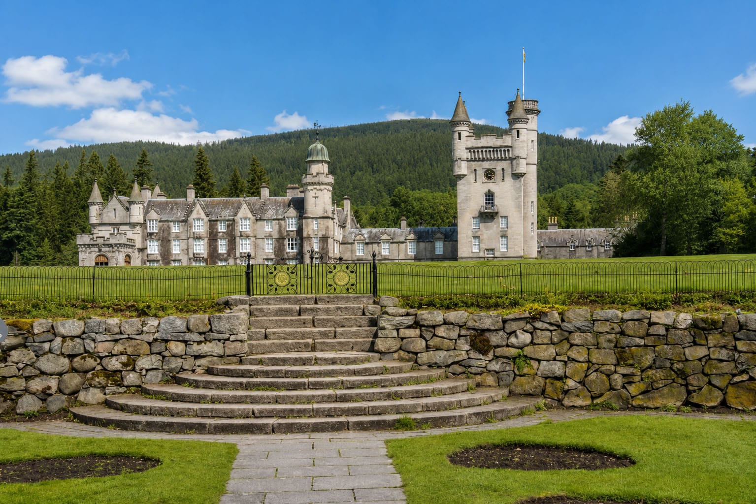 Balmoral Castle Balmoral Castle, Royal Deeside in the summer blue skies