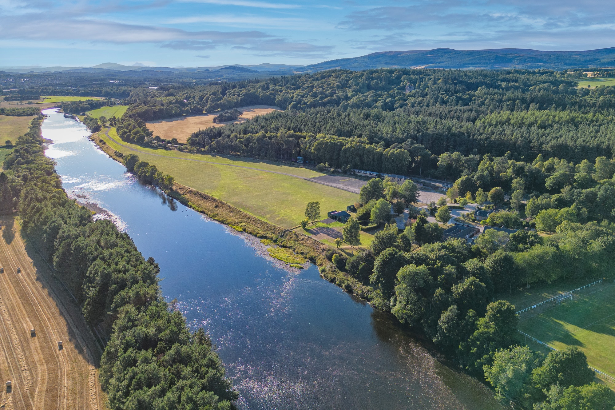 The Deeside Way Aerial View along the Deeside Way Aberdeenshire