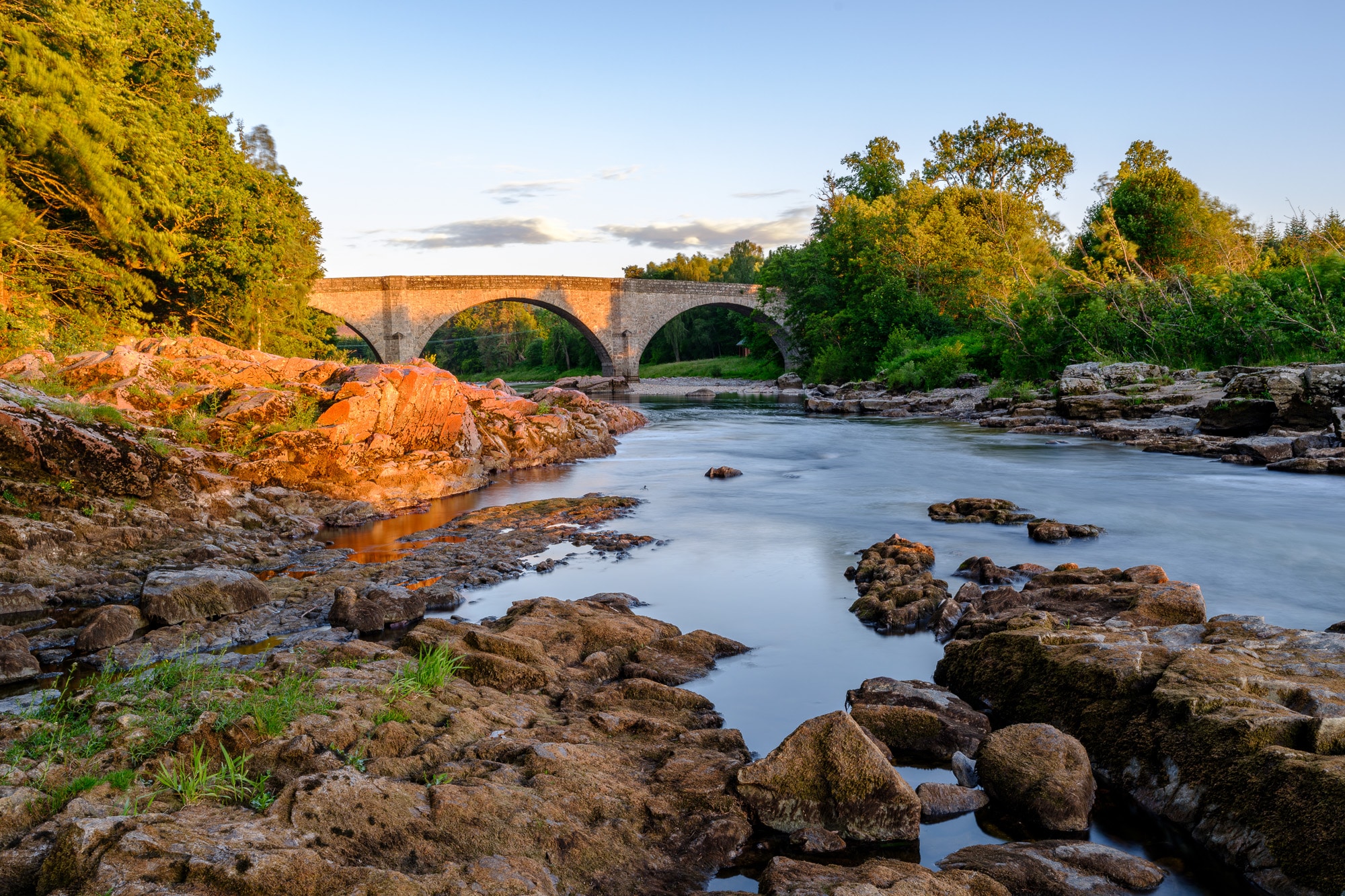 Potarch Bridge Sunset at Potarch Bridge taken down at the River Dee
