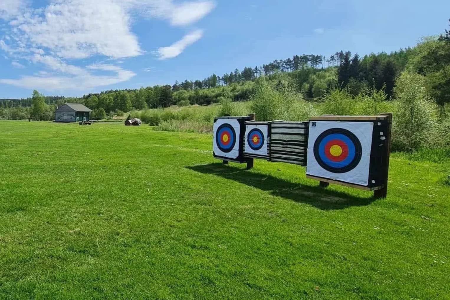 Deeside activity park archery Archery setup at the Deeside activity park Aberdeenshire