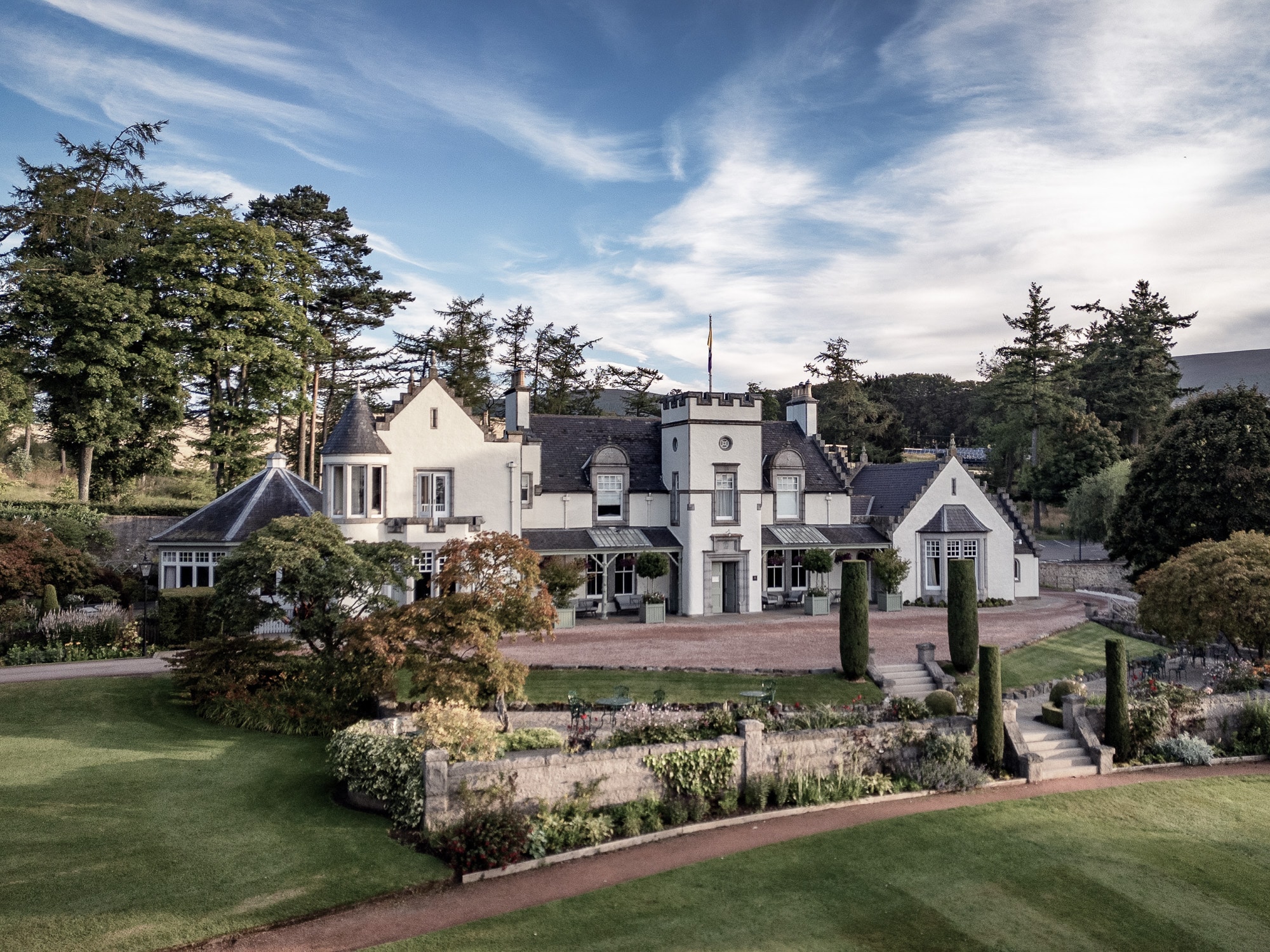 Douneside House early morning light