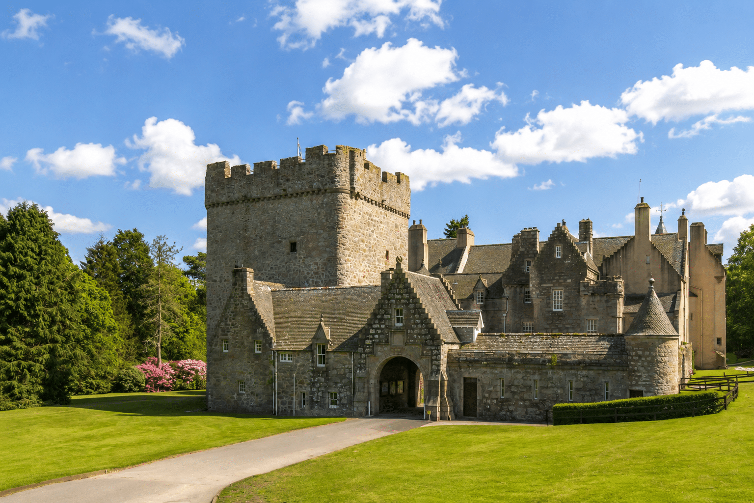 Historic Drum Castle near Banchory in Royal Deeside, Aberdeenshire