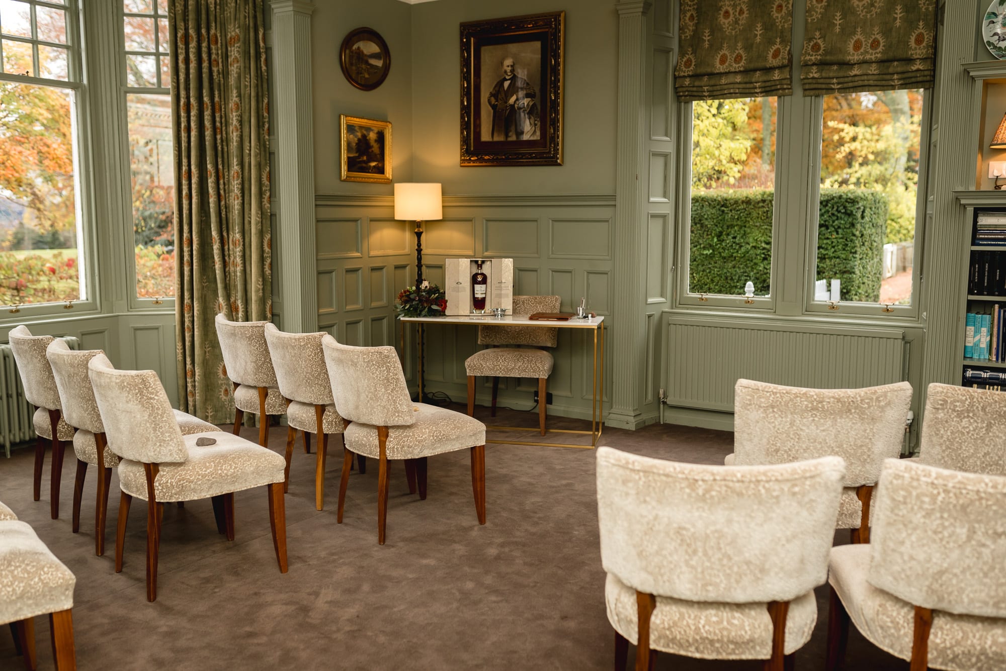 An intimate wedding in the Library at Douneside House