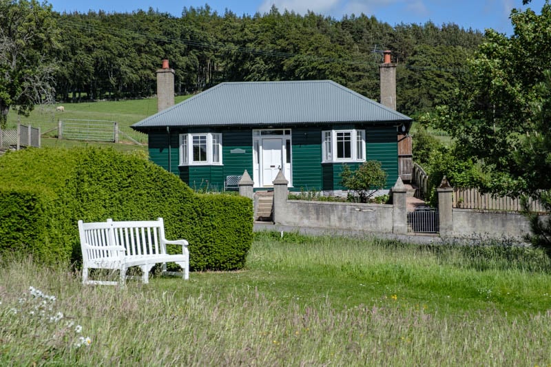 Pine Cottage at Douneside House Exterior of Pine Cottage in the ground of Douneside house estate